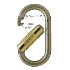 Mosquetón Automático de Acero Oval 25 KN